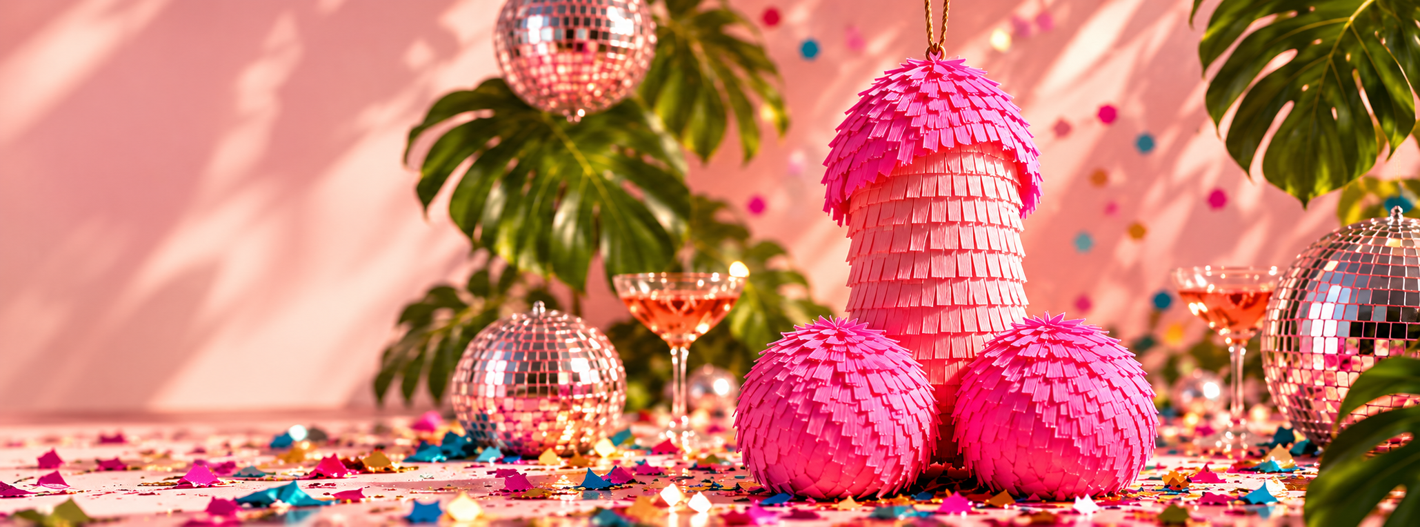 Finished Peenyada product in a bright pink party setting